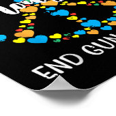 Bewustzijn van Pistool geweld Vrede genoeg Oranje Poster (Hoek)