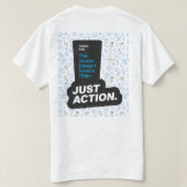 Bewustzijn van plasticvervuiling door oceanen t-shirt (Design achterkant)