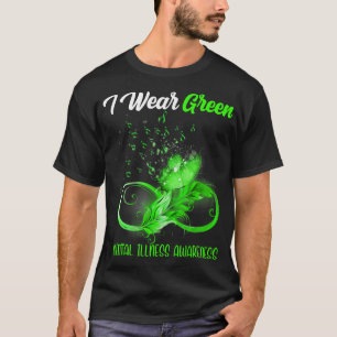 Bewustzijn van psychische aandoeningen door vlinde t-shirt