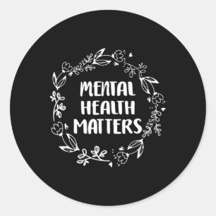 Bewustzijn van psychische problemen Suïcideprevent Ronde Sticker