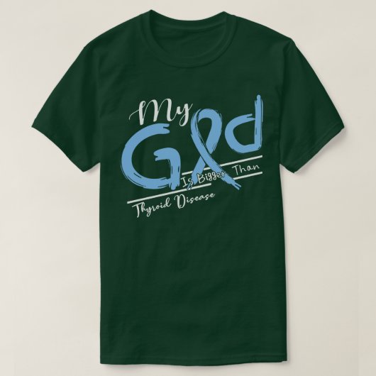 Bewustzijn van schildklieraandoeningen Mijn God is T-shirt (Design voorkant)