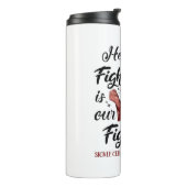 Bewustzijn van sikkelcelanemie Haar strijd is onze Thermosbeker (Gedraaid links)