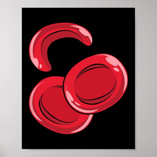 Bewustzijn van sikkelcelanemie rode bloedcel poster (Voorkant)