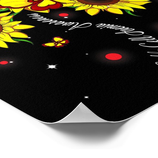 Bewustzijn van sikkelcelanemie Zonnebloemvlinder R Poster (Hoek)