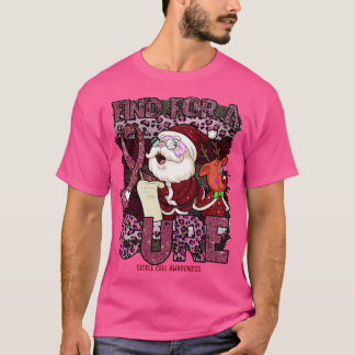 Bewustzijn van sikkelcellen luipaard Kerstmis T-shirt