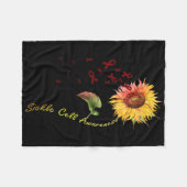 Bewustzijn van sikkelcellen Zonnebloem Fleece Deken (Voorkant (Horizontaal))