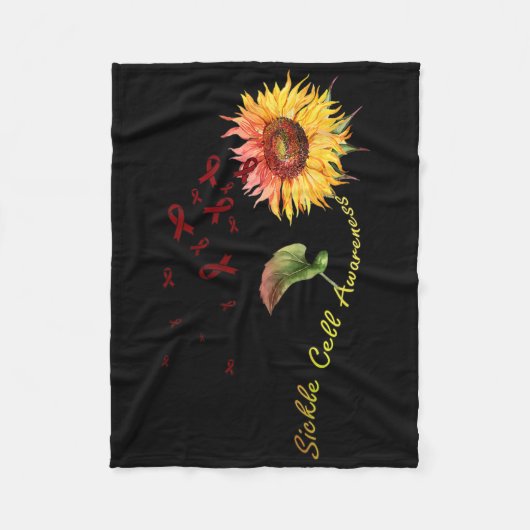 Bewustzijn van sikkelcellen Zonnebloem Fleece Deken (Voorkant)