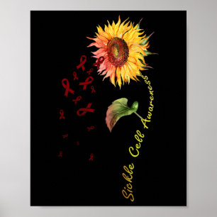 Bewustzijn van sikkelcellen Zonnebloem Poster