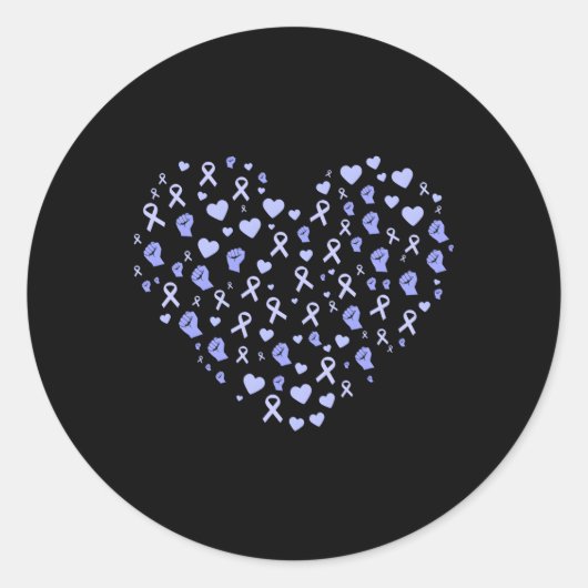 Bewustzijn van slokdarmkanker Het maagdarmlint Ronde Sticker (Voorkant)