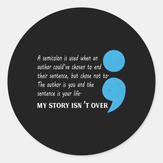 Bewustzijn van suïcide depressie ronde sticker (Voorkant)