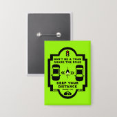 bewustzijn van verkeersveiligheid op de fiets button (Voorkant / Achterkant)