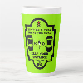 bewustzijn van verkeersveiligheid op de fiets latte mok