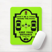 bewustzijn van verkeersveiligheid op de fiets muismat (Met muis)