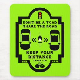 bewustzijn van verkeersveiligheid op de fiets muismat