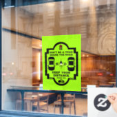 bewustzijn van verkeersveiligheid op de fiets raamsticker (Cafe Raam)