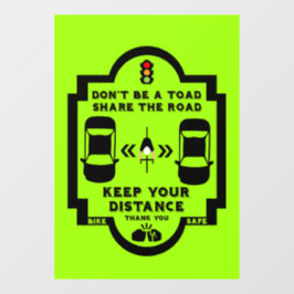 bewustzijn van verkeersveiligheid op de fiets raamsticker