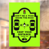 bewustzijn van verkeersveiligheid op de fiets raamsticker (Vel 2)