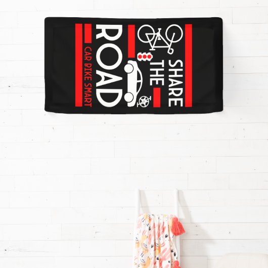 bewustzijn van verkeersveiligheid op de fiets spandoek (Insitu)