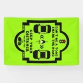 bewustzijn van verkeersveiligheid op de fiets spandoek (Horizontaal)