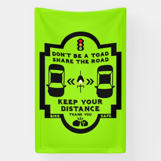 bewustzijn van verkeersveiligheid op de fiets spandoek (Verticaal)