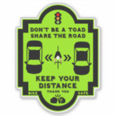 bewustzijn van verkeersveiligheid op de fiets sticker (Voorkant)