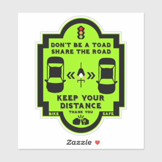 bewustzijn van verkeersveiligheid op de fiets sticker (Vel)