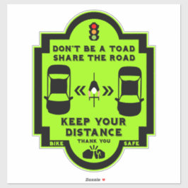 bewustzijn van verkeersveiligheid op de fiets sticker