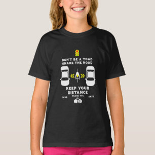 bewustzijn van verkeersveiligheid op de fiets t-shirt
