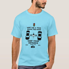 bewustzijn van verkeersveiligheid op de fiets t-shirt