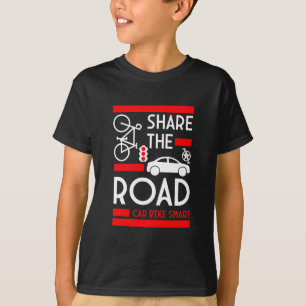 bewustzijn van verkeersveiligheid op de fiets t-shirt