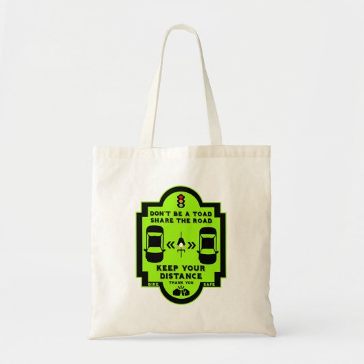 bewustzijn van verkeersveiligheid op de fiets tote bag (Voorkant)