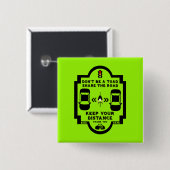 bewustzijn van verkeersveiligheid op de fiets vierkante button 5,1 cm (Voorkant /achterkant)