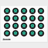 Bewustzijn van verslavingsherstel - zwart, klein,  ronde sticker (Vel)