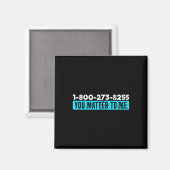 Bewustzijn van zelfmoordhotline nummer magneet (Voorkant / Achterkant)