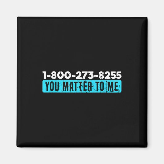Bewustzijn van zelfmoordhotline nummer magneet (Voorkant)