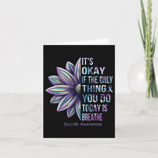 Bewustzijn van zelfmoordpreventie Het is goed als  Kaart (Voorkant)