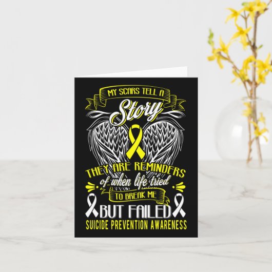 Bewustzijn van zelfmoordpreventie kaart (Gele Bloem)