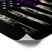 Bewustzijn Vlag Paars Lint Verslaving Herstel 2 Poster (Hoek)