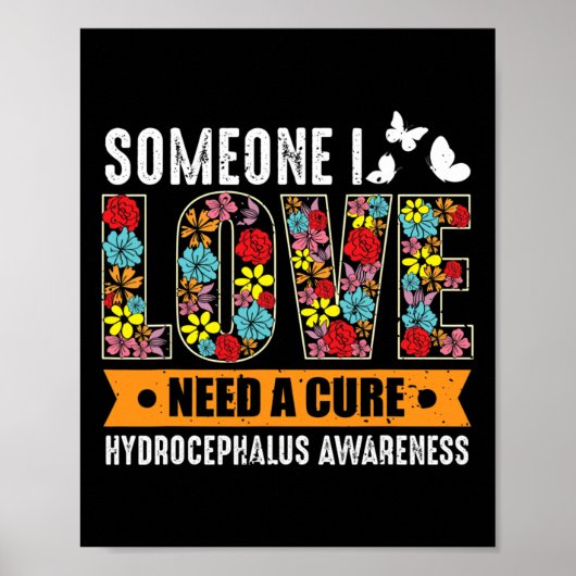 Bewustzijn vlinder en hoop bloem poster (Voorkant)