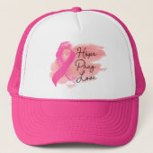 Bewustzijn voor borstkanker & honkbal trucker pet (Voorkant)