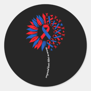 Bewustzijn voor CHD congenitale hartafwijking maan Ronde Sticker