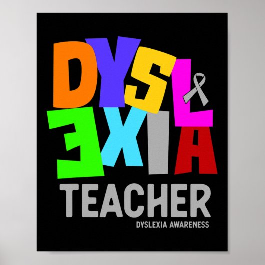 Bewustzijn voor dyslexie leraar poster (Voorkant)