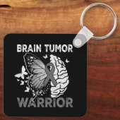 Bewustzijn voor hersentumor Hersenoperatie niet ui Sleutelhanger (Achterkant)
