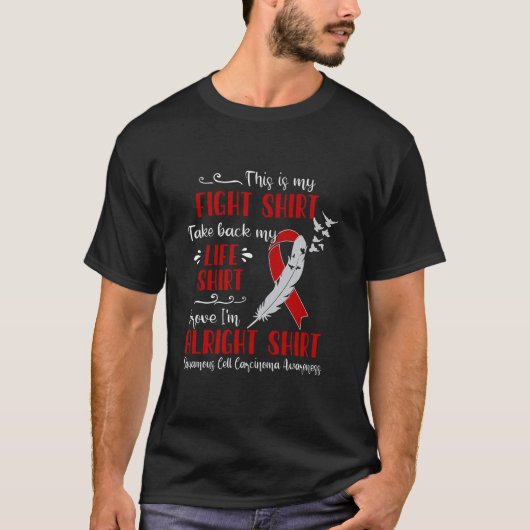Bewustzijn voor plaveiselcelcarcinoom Mijn gevecht T-shirt (Voorkant)
