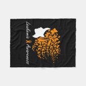 Bewustzijn - Vrouwen Vlinders Haar Paarse Lint Fleece Deken (Voorkant (Horizontaal))