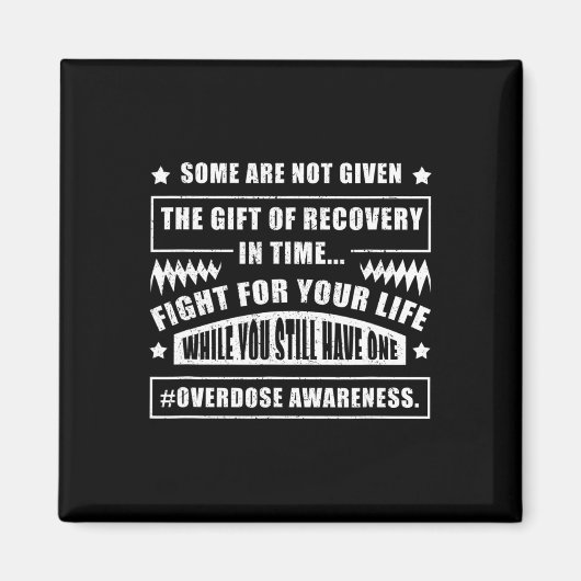 Bewustzijn Warrior Addiction Survivor Support Figh Magneet (Voorkant)