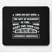 Bewustzijn Warrior Addiction Survivor Support Figh Muismat (Voorkant)