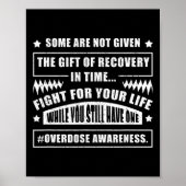 Bewustzijn Warrior Addiction Survivor Support Figh Poster (Voorkant)