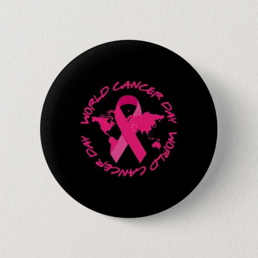 Bewustzijn Wereldkankerdag Ronde Button 5,7 Cm (Voorkant)