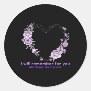 Bewustzijn zal ik onthouden voor je bloem moeder ronde sticker